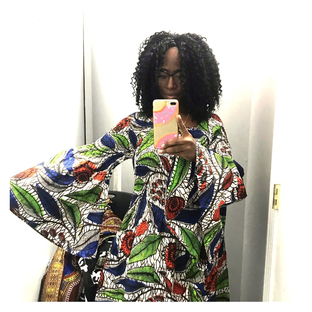 African inspired print dress